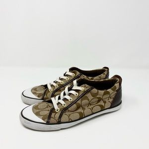 Coach Barrett Khaki/Chesnut Sneakers 10B